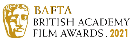 The symbol and writing type of ‘’Bafta British Academy Film Awards 2021’’.